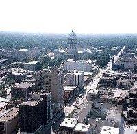Image: The streets of Springfield city where buildings are lined up.Springfield Illinois / U.S.A Image: The streets of Springfield city where buildings are lined up.Springfield Illinois / U.S.A