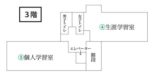 さいこうふれあいセンター3階の見取り図