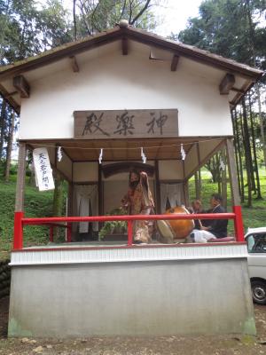 日枝神社での奉納の様子の写真