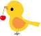黄色の小鳥イラスト