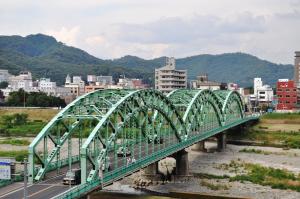 渡良瀬川と中橋の写真