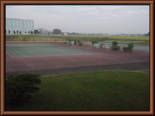 八坂団地公園のテニスコートの写真