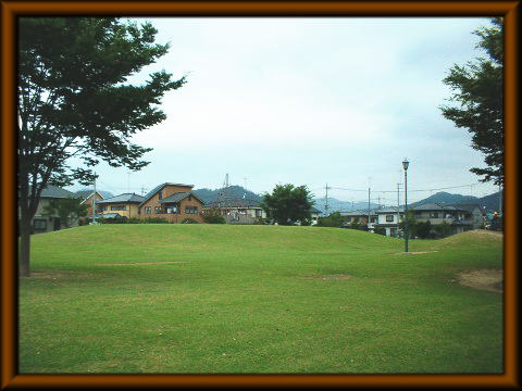 利保公園の広い芝生広場の写真