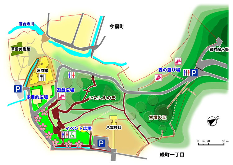 足利公園の案内図です。