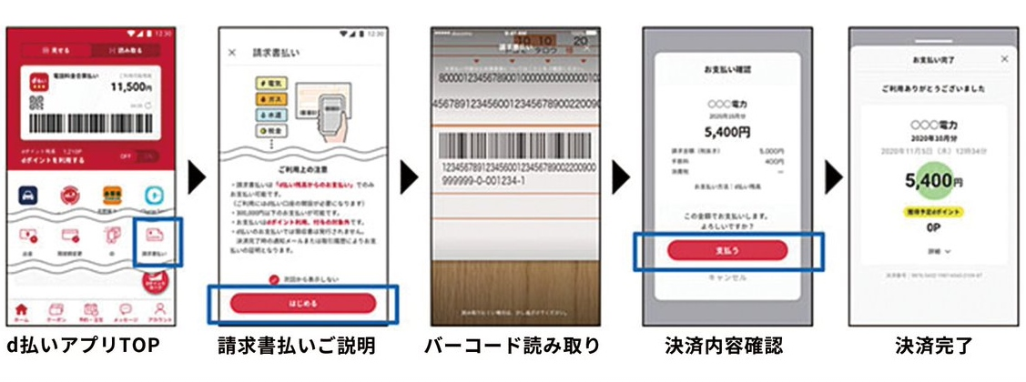 ディー払い使い方の画像