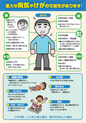 こんなときには  すぐに119番！成人