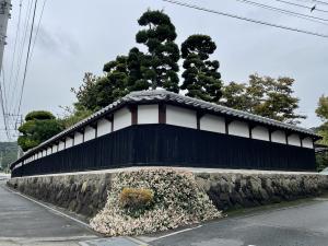 歴史の趣を感じる塀と住居の写真1