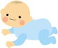 赤ちゃんがはいはいしているイラスト
