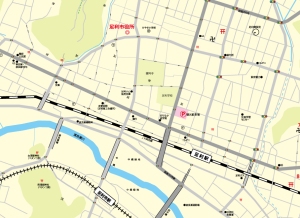 JR足利駅、東武足利市駅周辺から市役所までの案内地図（PDF形式、約400キロバイト）