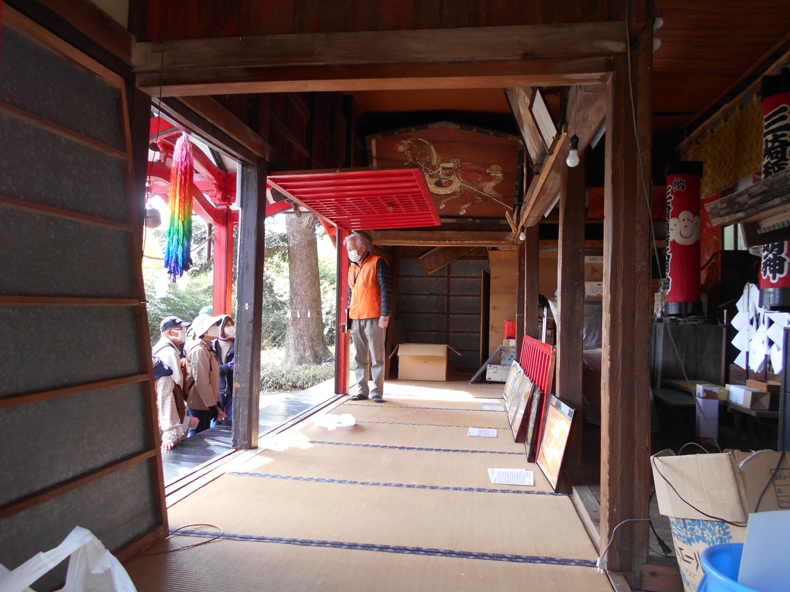 三崎稲荷神社での散策ウォークの写真