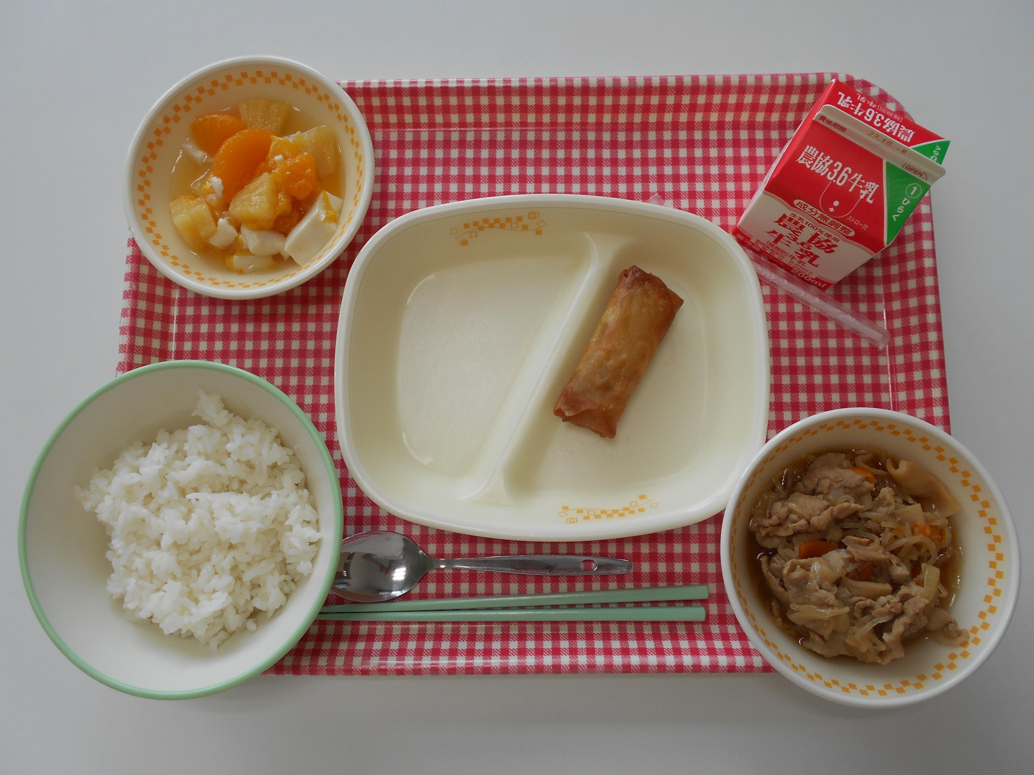 9月27日の学校給食です。