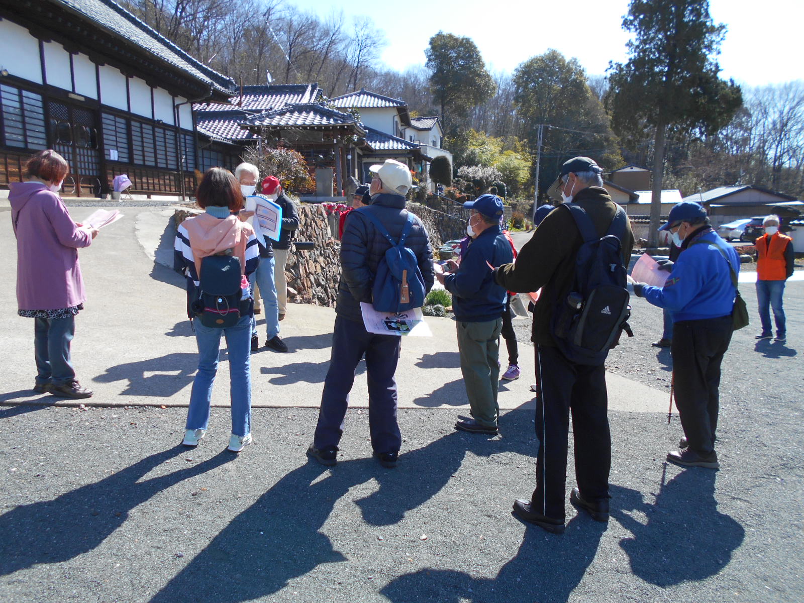 長松寺での散策ウォークの写真