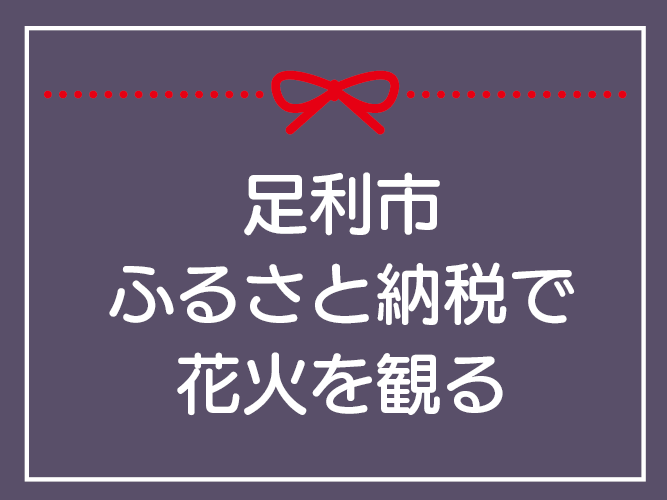 足利市ふるさと納税で花火を観る