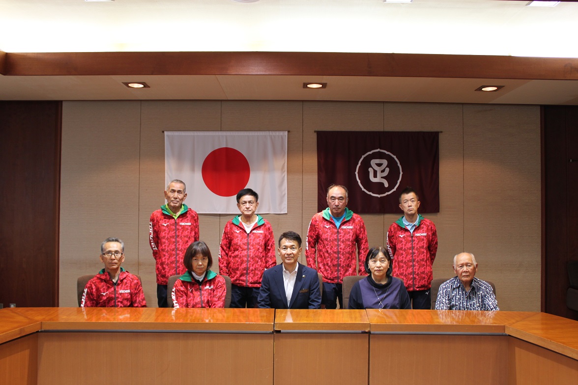 壮行会集合写真