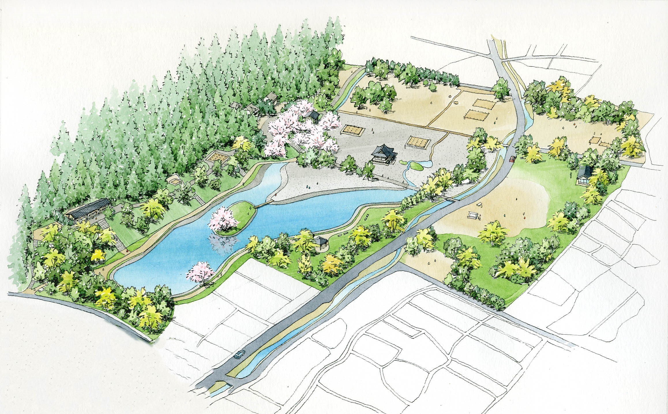 樺崎寺跡復元イメージ図