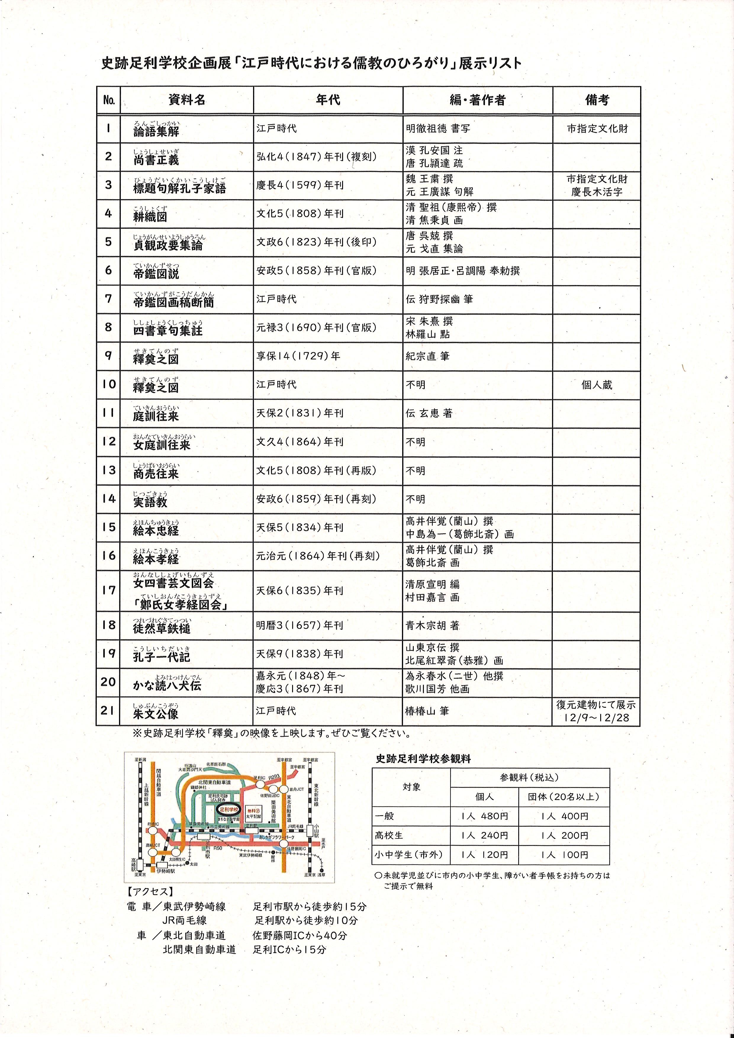 展示リスト_企画展「江戸時代における儒教のひろがり」 展示リスト_企画展「江戸時代における儒教のひろがり」
