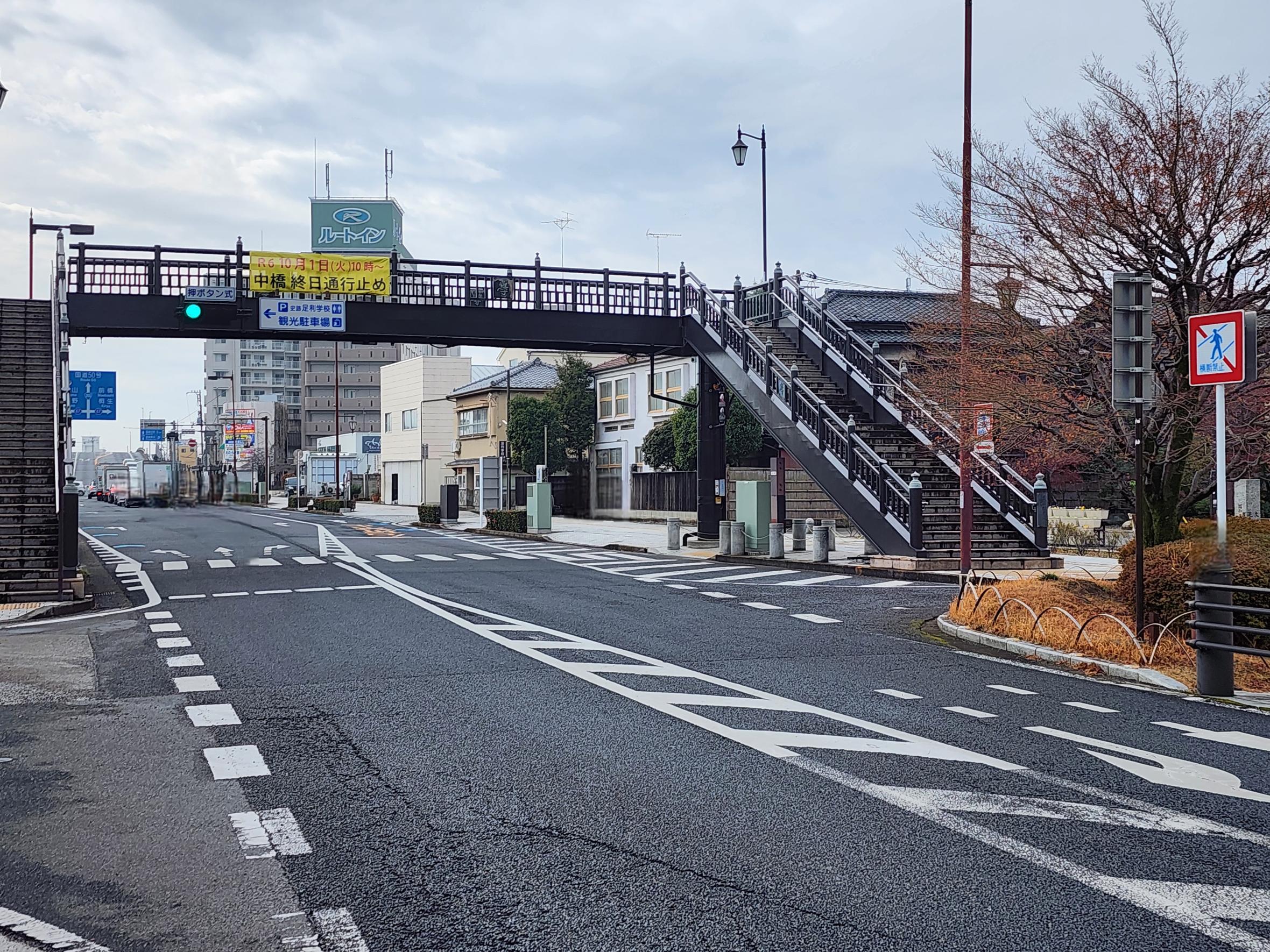 太平記館西側歩道橋付近