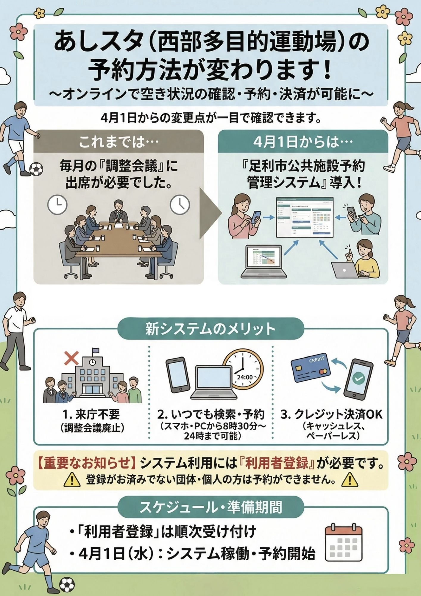 あしスタ施設予約システム案内 あしスタ施設予約システム案内
