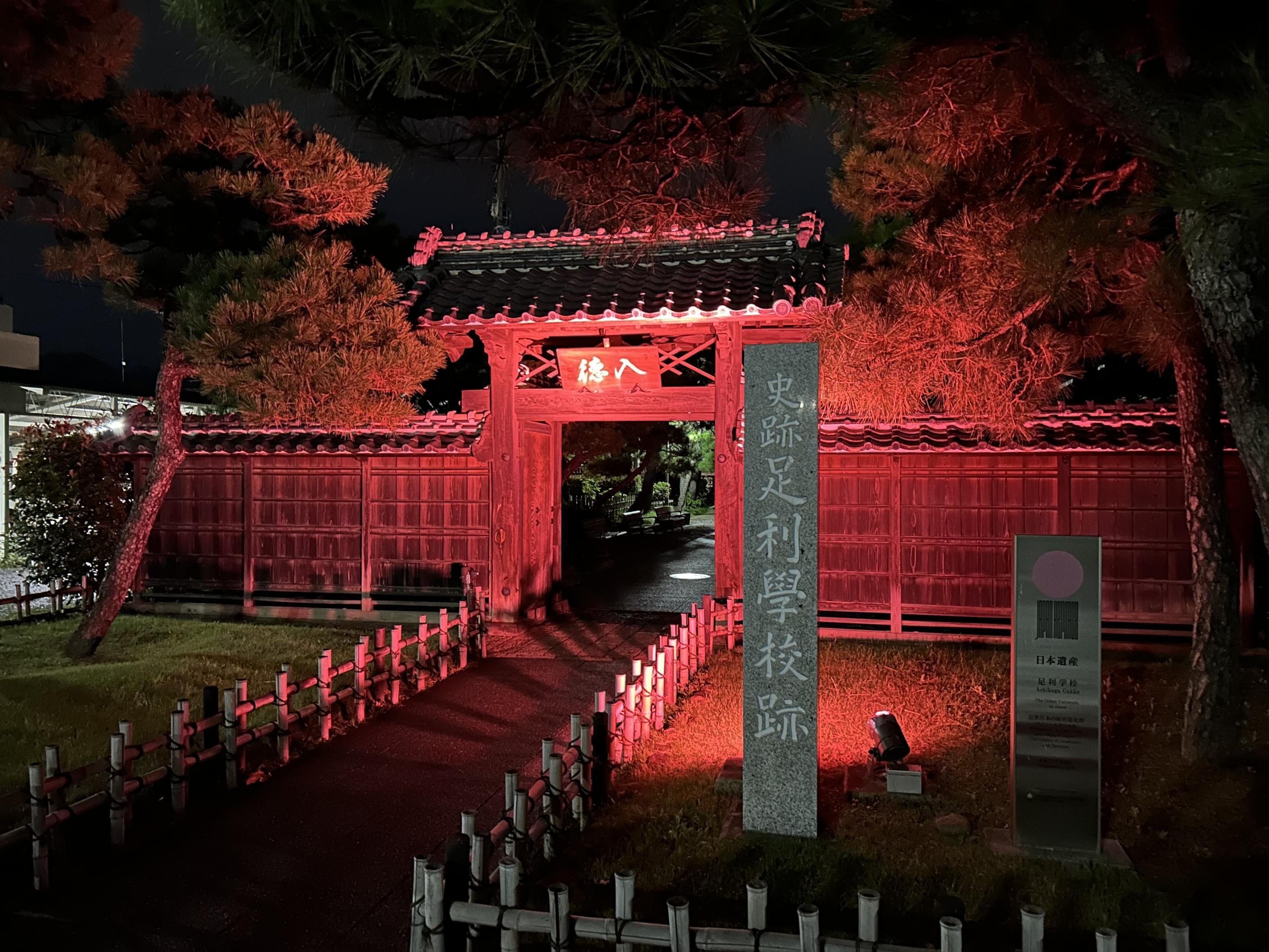 ライトアップされた入門の写真